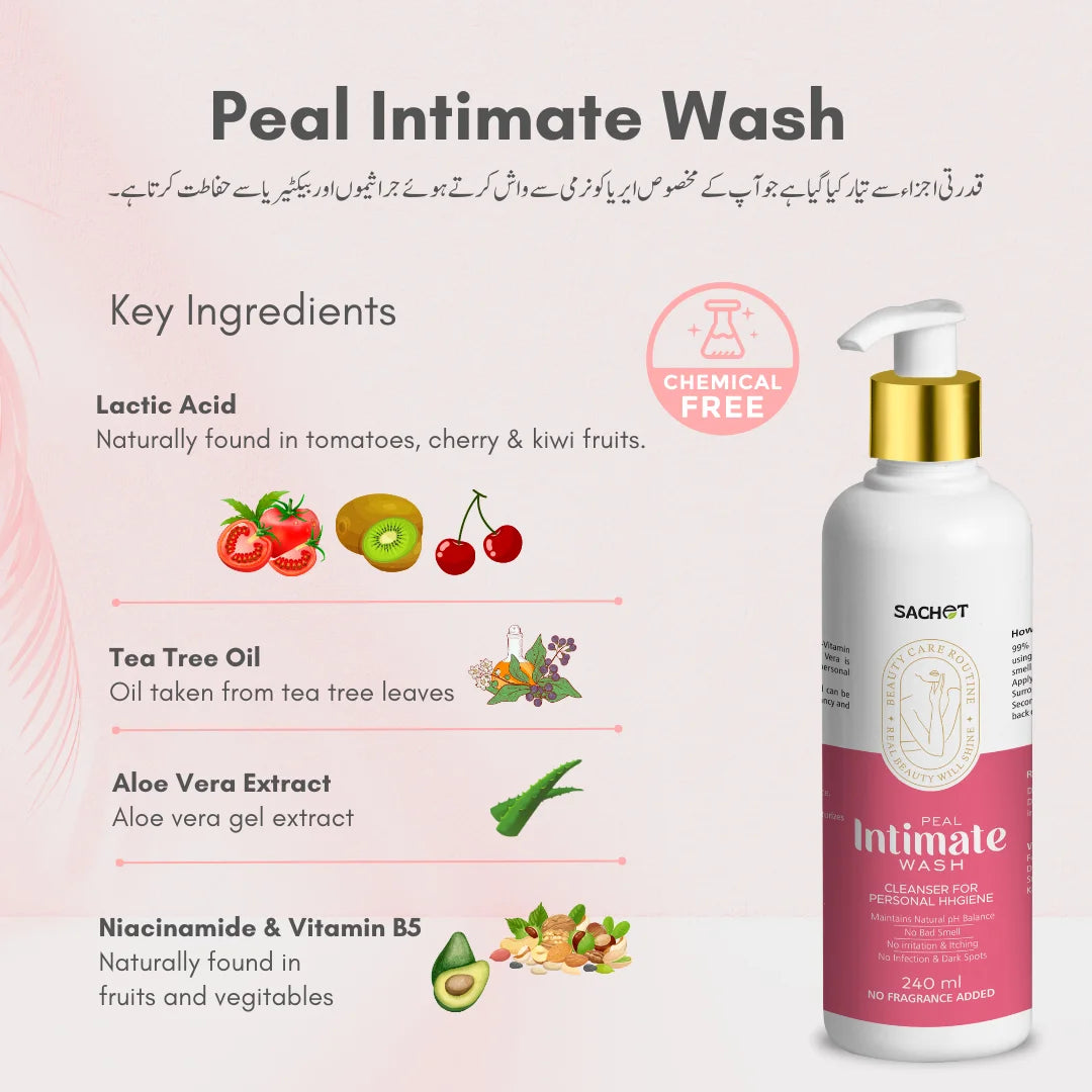 Peal Feminine Hygiene Wash - 240ml | sachetcare.com
