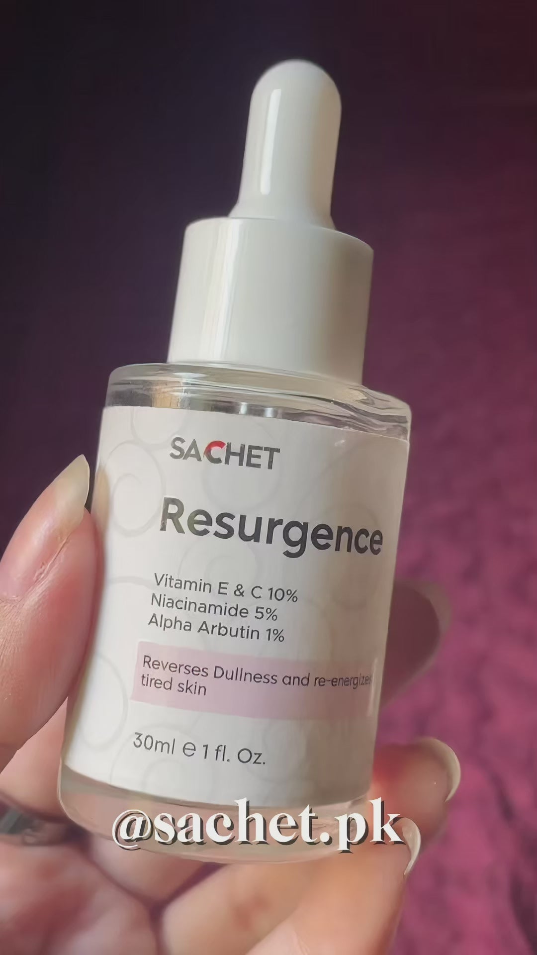 Resurgence Serum - Vitamin E & C 10% + Niacinamide 5% + Alpha Arbutin 1% | sachetcare.com