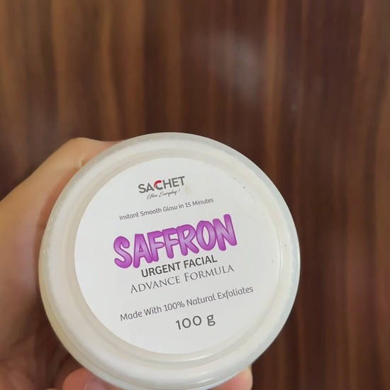 SACHET saffron urgent facial video