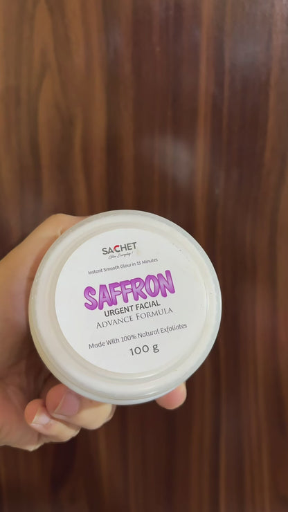 SACHET saffron urgent facial video