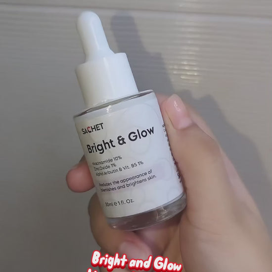 Bright and Glow Serum - Niacinamide 10% + Zinc Oxide 1% + Alpha Arbutin & Vit. B5 1% | sachetcare.com