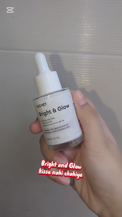 Bright and Glow Serum - Niacinamide 10% + Zinc Oxide 1% + Alpha Arbutin & Vit. B5 1% | sachetcare.com