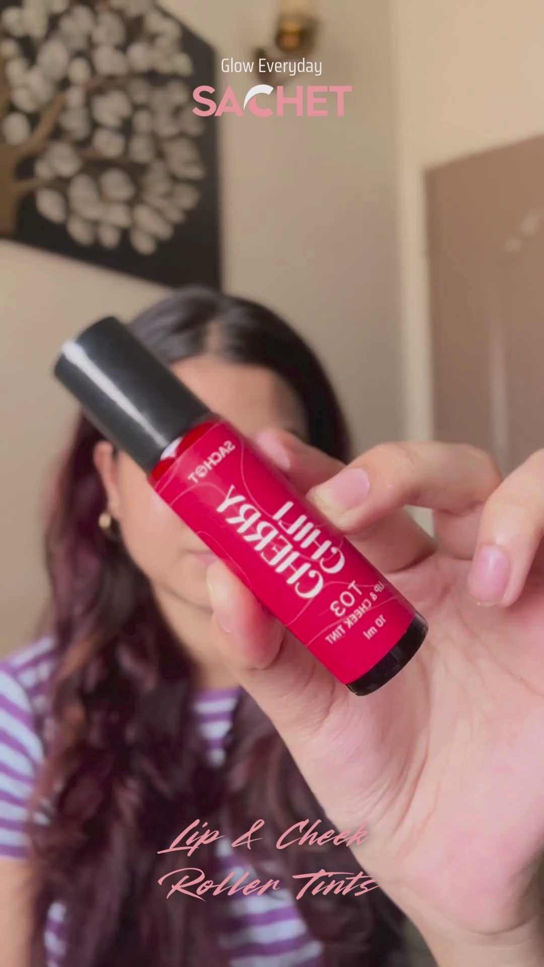 Chili Cherry Roller Lip and Cheek Tint - T03 | sachetcare.com