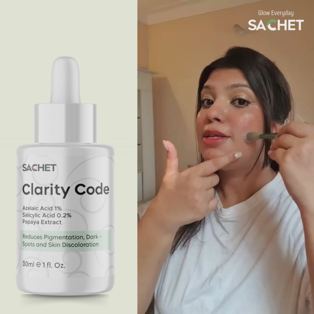 Clarity Code Serum - Azelaic Acid 1% + Salicylic Acid 0.2% + Papaya Extract | sachetcare.com