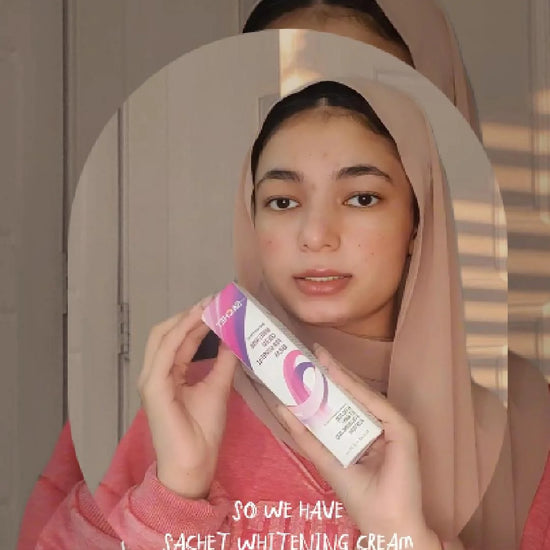 Texture swatch – lightweight brightening cream for sensitive areas