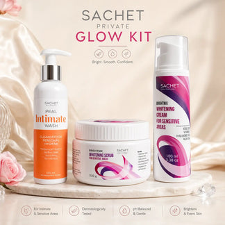 Private Glow Kit – Peal + Scrub + Whitening Cream | SACHET