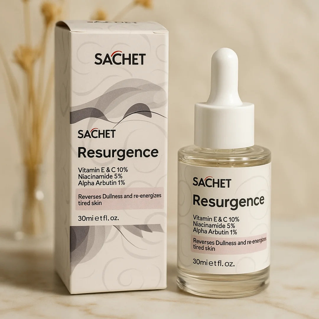Resurgence Serum - Vitamin E & C 10% + Niacinamide 5% + Alpha Arbutin 1% | sachetcare.com