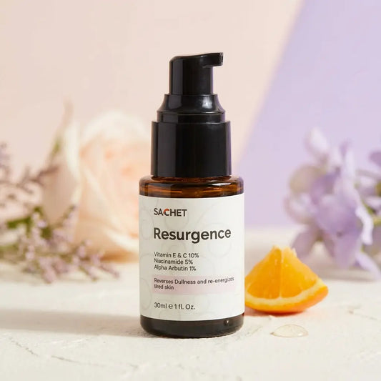 Resurgence Serum - Vitamin E & C 10% + Niacinamide 5% + Alpha Arbutin 1% | sachetcare.com