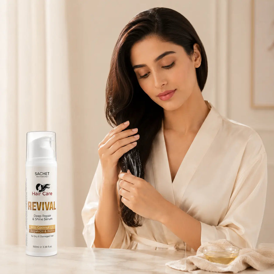 Revival Hair Serum: Breathe New Life into Dry, Damaged Hair (100ml) | sachetcare.com