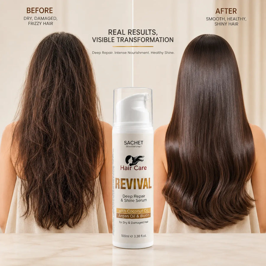 Revival Hair Serum: Breathe New Life into Dry, Damaged Hair (100ml) | sachetcare.com