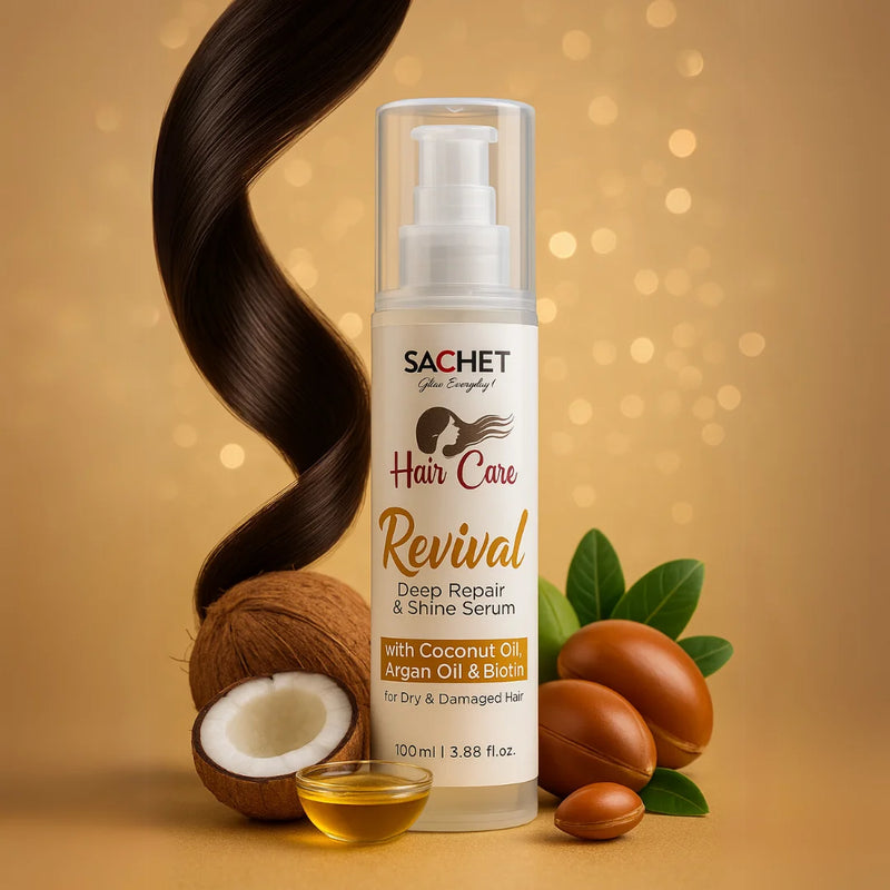 SACHET Revival Hair Serum 100ml – Hair Repair & Shine Serum for Dry, Damaged Hair