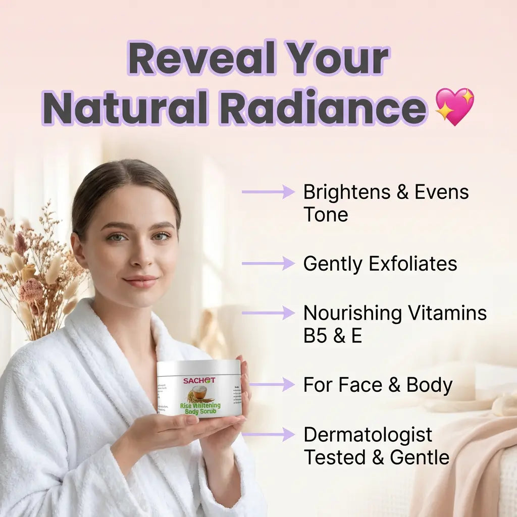Rice Whitening Scrub 🌾 | Natural Exfoliation & Glass Skin Glow