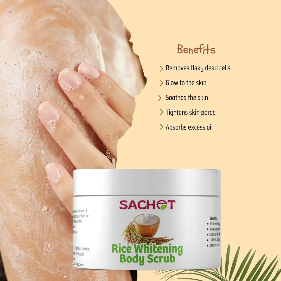 Rice Whitening Scrub - Achieve a Radiant Complexion | sachetcare.com