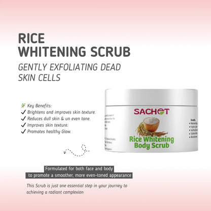 Rice Whitening Scrub - Achieve a Radiant Complexion | sachetcare.com