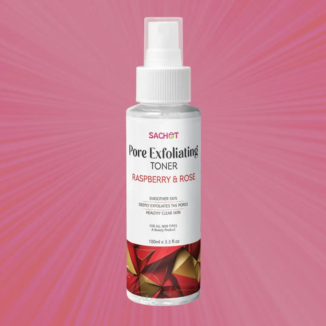 Pore Exfoliating Rasberry & Rose Toner | sachetcare.com