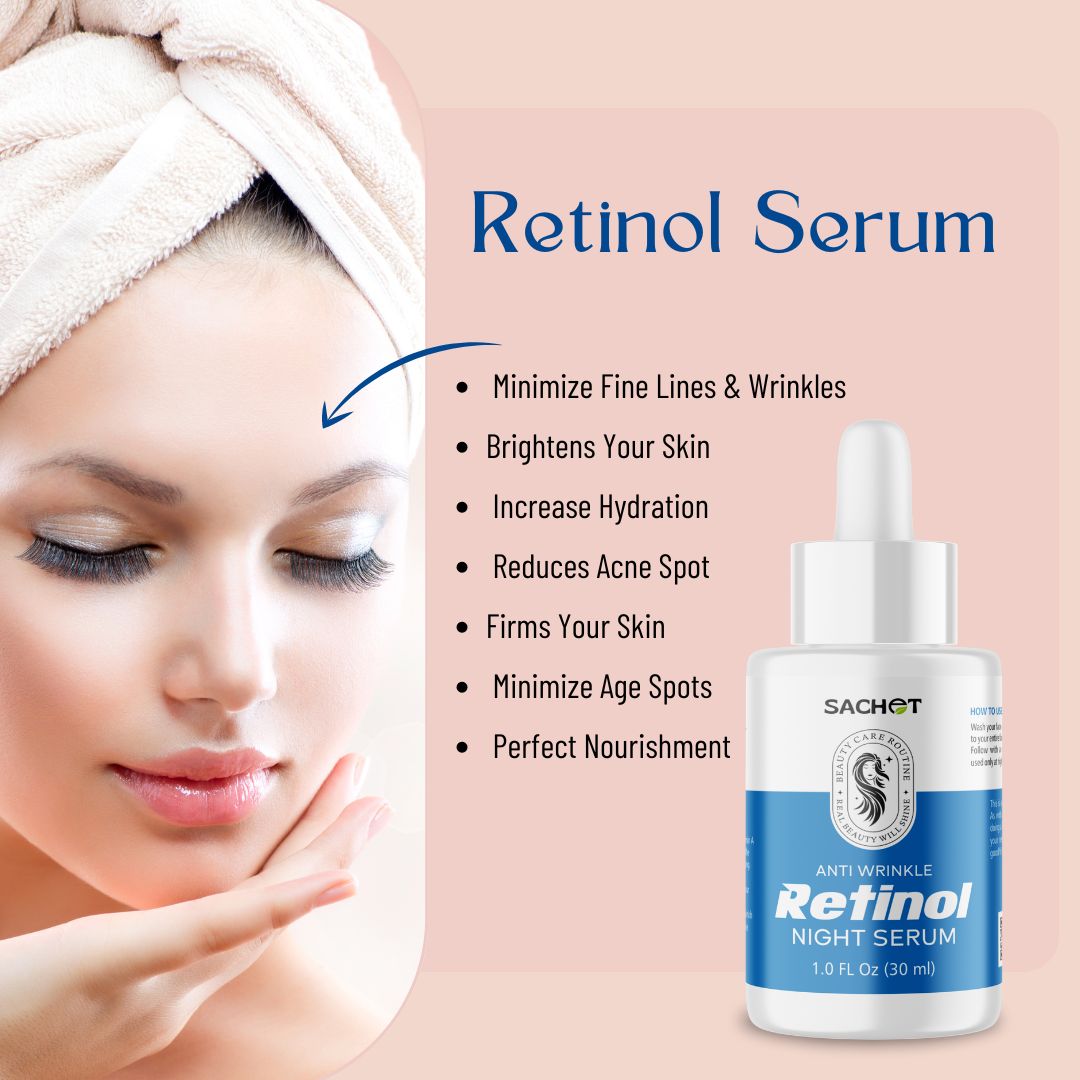 Retinol Skin Renewing Night Serum- Reduce Wrinkles & Brighten Skin | sachetcare.com