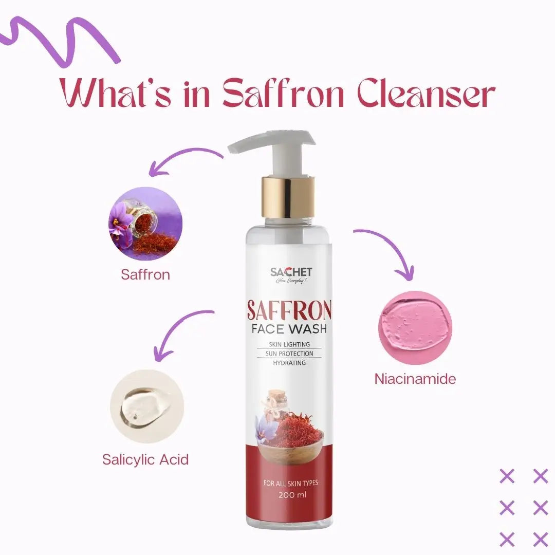 Saffron Face Wash - Illuminate Your Natural Beauty | sachetcare.com