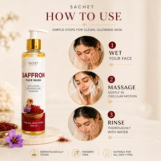 Saffron Face Wash - Illuminate Your Natural Beauty | sachetcare.com