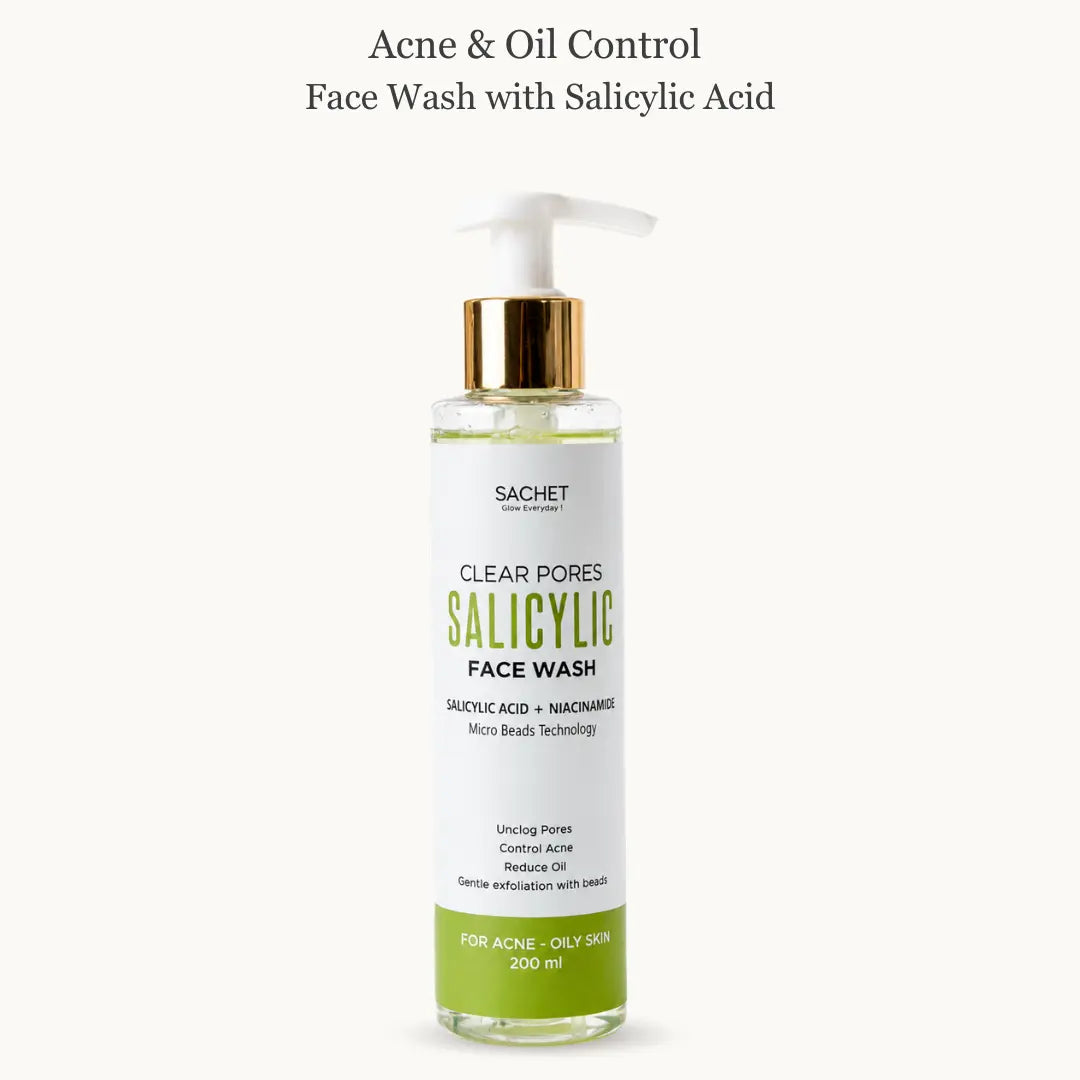 SACHET Salicylic Acid Face Wash for oily acne-prone skin in Pakistan