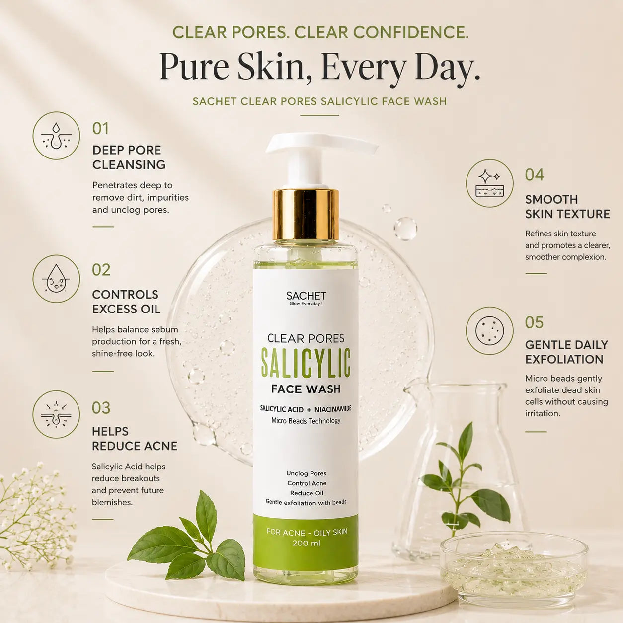 SACHET Salicylic Acid Face Wash