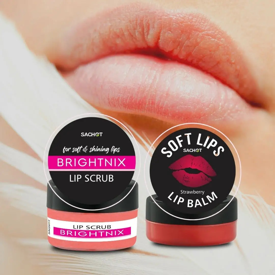 Strawberry Kiss Lip Balm & Scrub | sachetcare.com