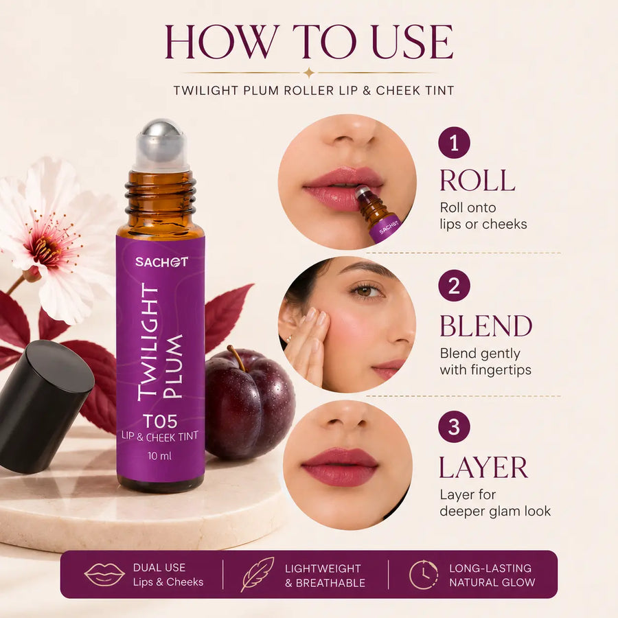 Twilight Plum Roller Lip & Cheek Tint T05 | SACHET Pakistan