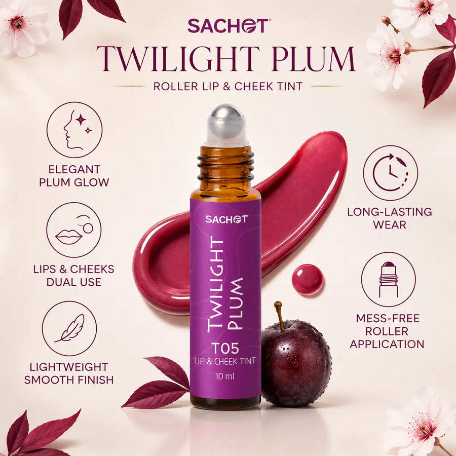 Twilight Plum Roller Lip & Cheek Tint T05 | SACHET Pakistan