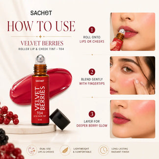 Velvet Berries Roller Lip & Cheek Tint T04 | SACHET Pakistan