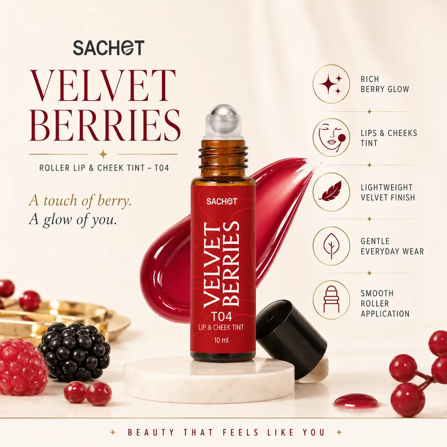 Velvet Berries Roller Lip & Cheek Tint T04 | SACHET Pakistan