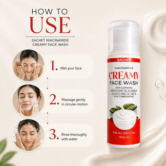 Niacinamide Creamy Face Wash | sachetcare.com