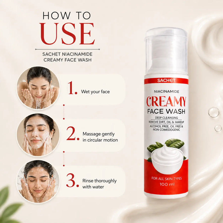 Niacinamide Creamy Face Wash | sachetcare.com