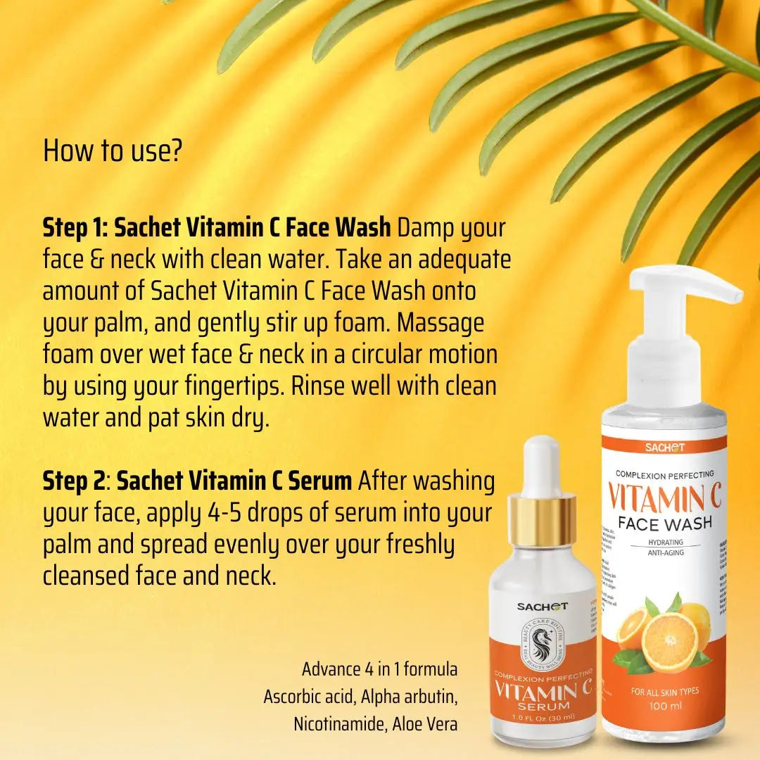 Vitamin C Serum & Face Wash | sachetcare.com