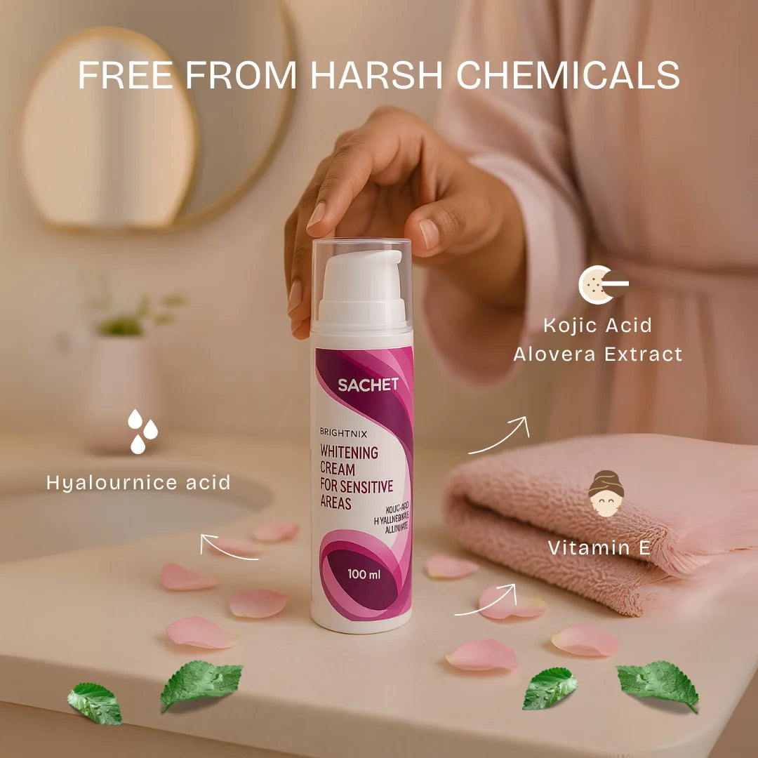 Whitening Cream for Sensitive Areas - 100ml | sachetcare.com