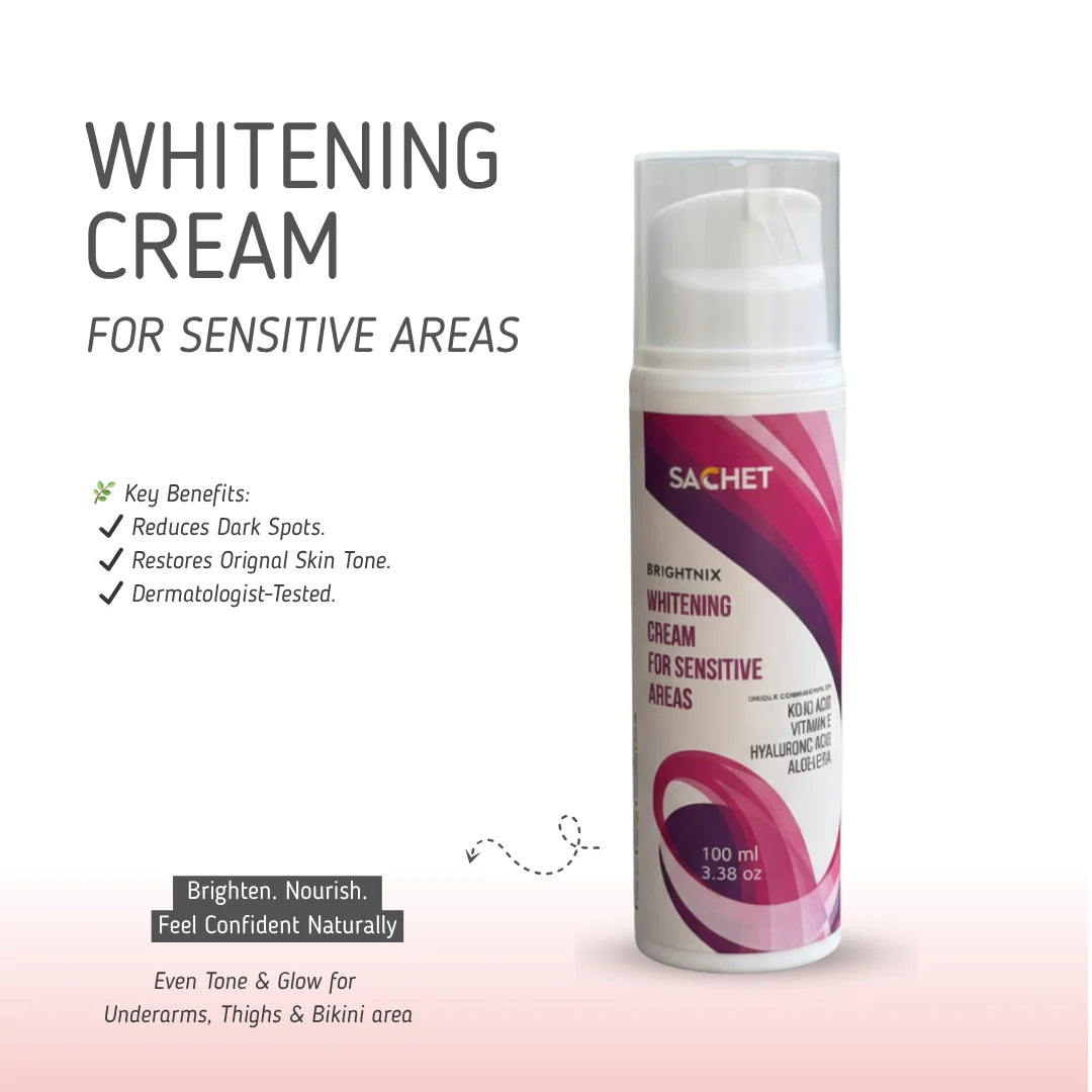 Whitening Cream for Sensitive Areas - 100ml | sachetcare.com