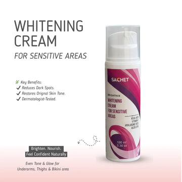 Whitening Cream for Sensitive Areas - 100ml | sachetcare.com