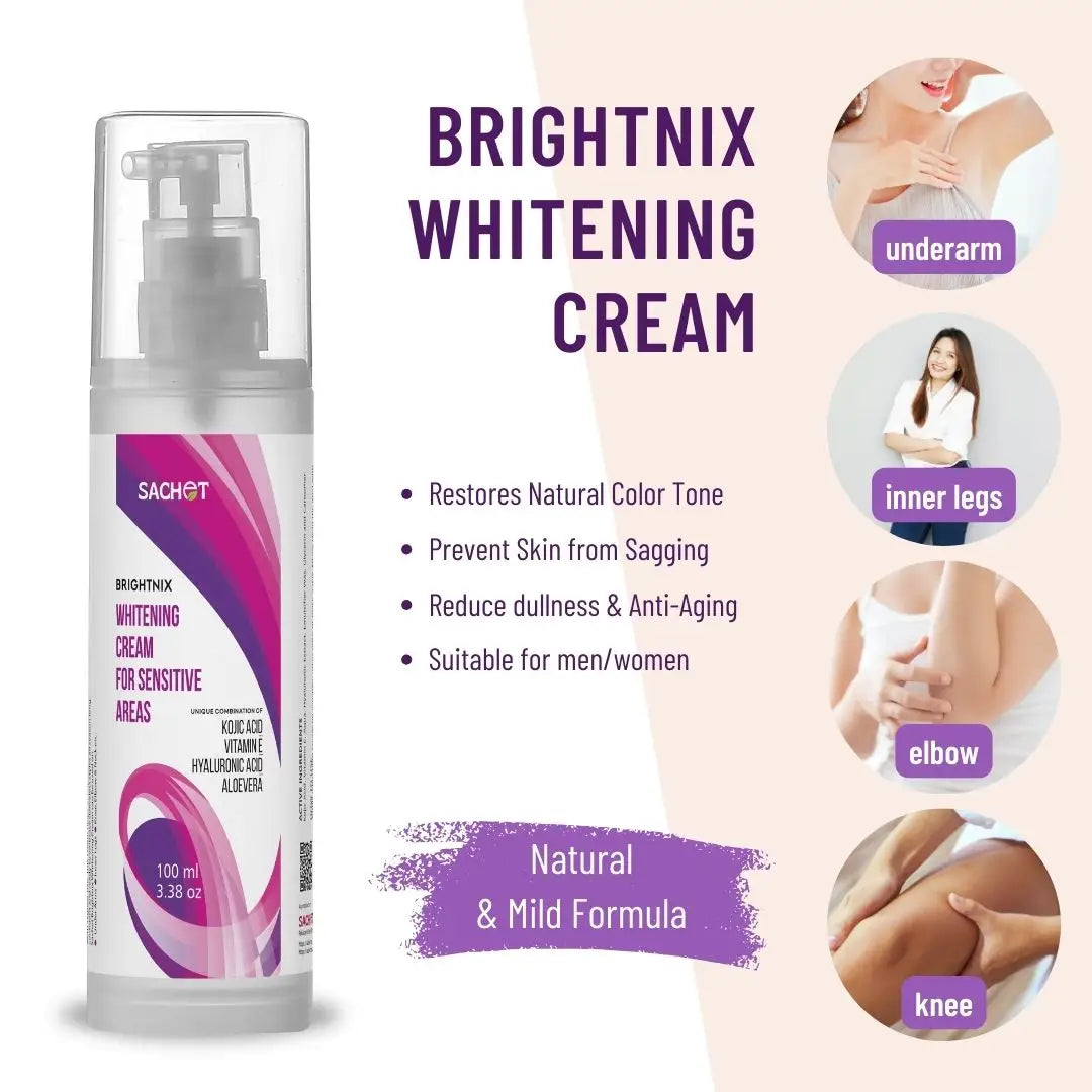 Whitening Cream for Sensitive Areas - 100ml | sachetcare.com