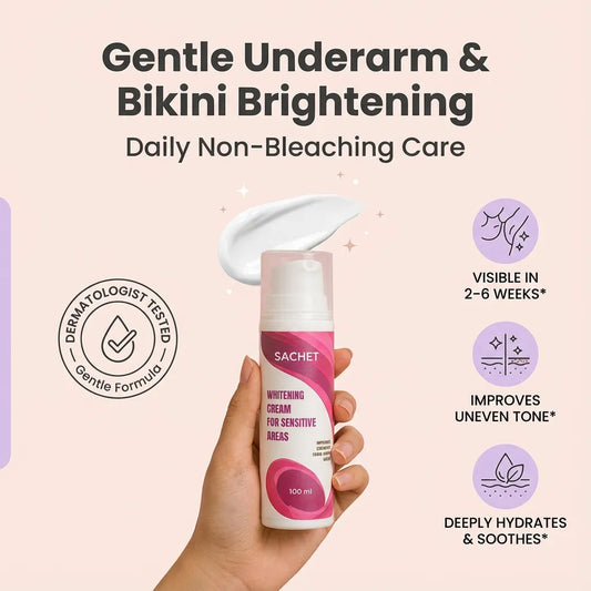 Whitening Cream for Sensitive Areas - 100ml | sachetcare.com