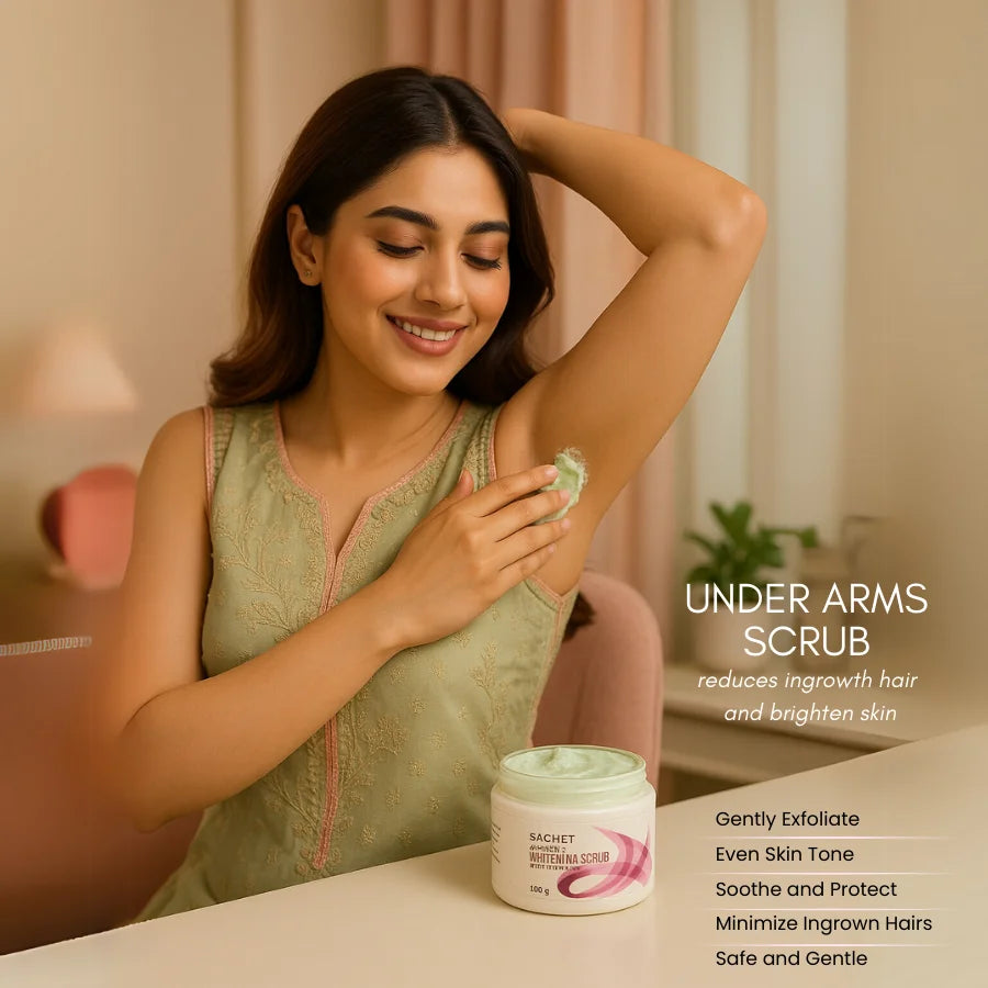 Texture close-up of Brightnix Scrub with Cucumber Extract & Olive Oil