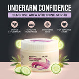 Gentle exfoliation for underarms & inner thighs – non-bleaching