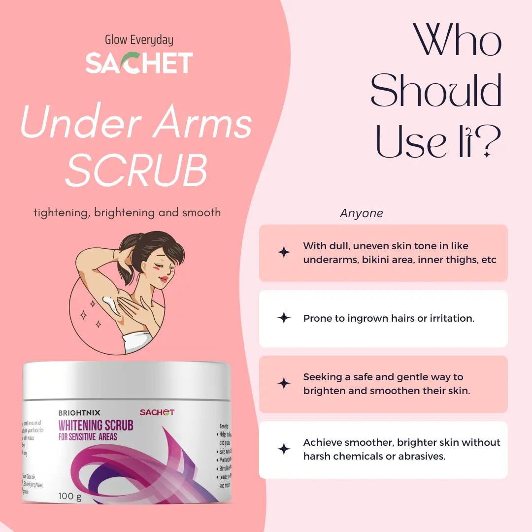 Whitening Scrub for Under Arms & Sensitive Areas | sachetcare.com