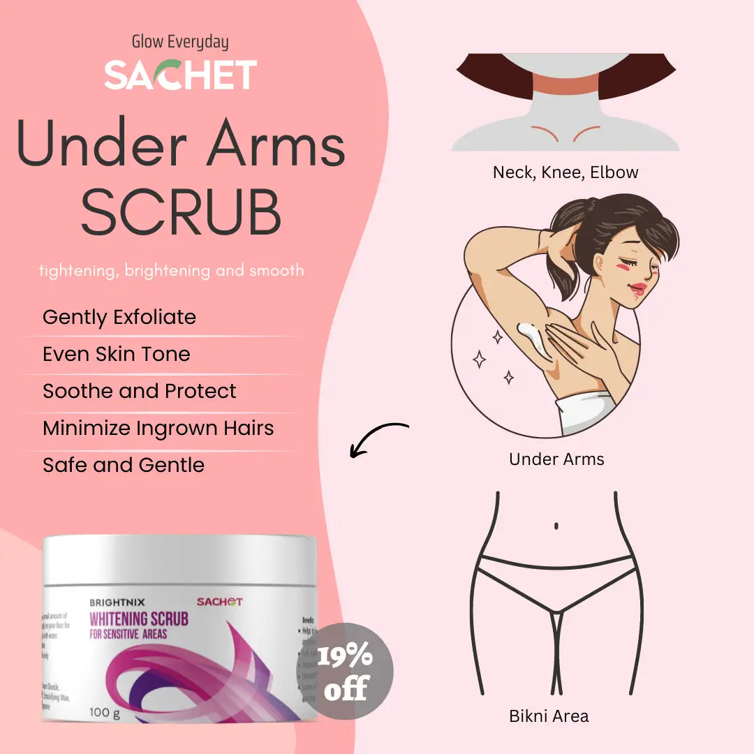 Whitening Scrub for Under Arms & Sensitive Areas | sachetcare.com