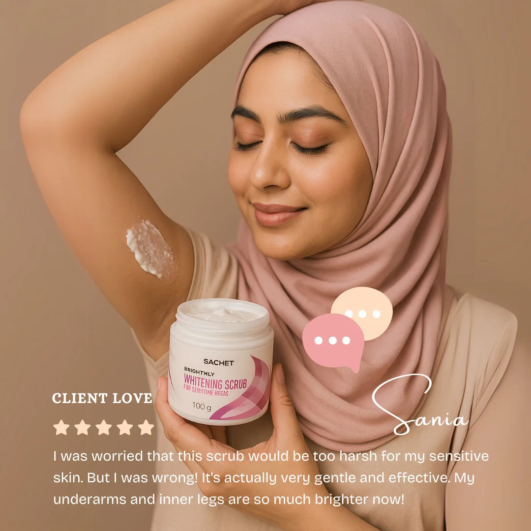 Whitening Scrub for Under Arms & Sensitive Areas | sachetcare.com