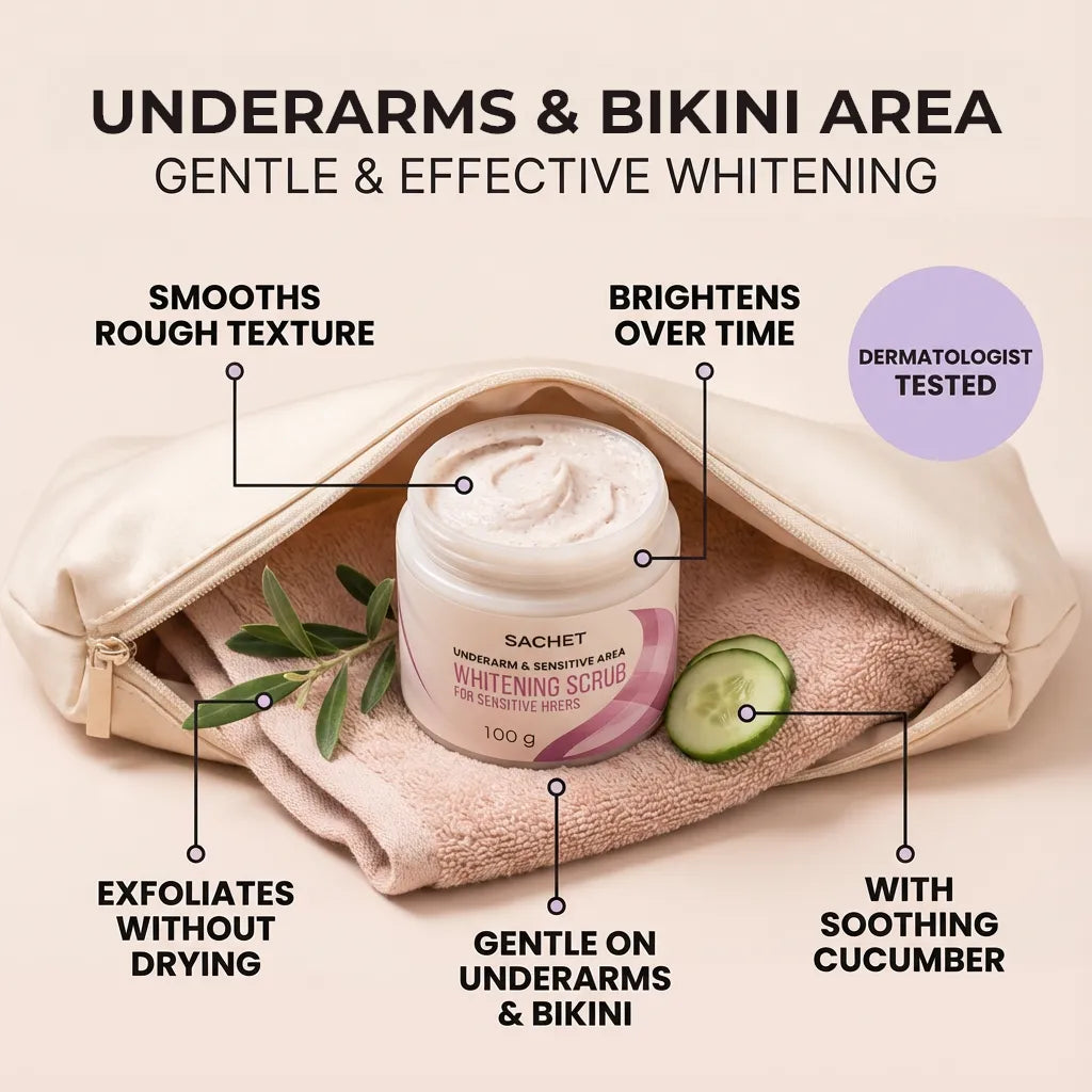 Underarm & Sensitive Area Whitening Scrub in Pakistan | SACHET