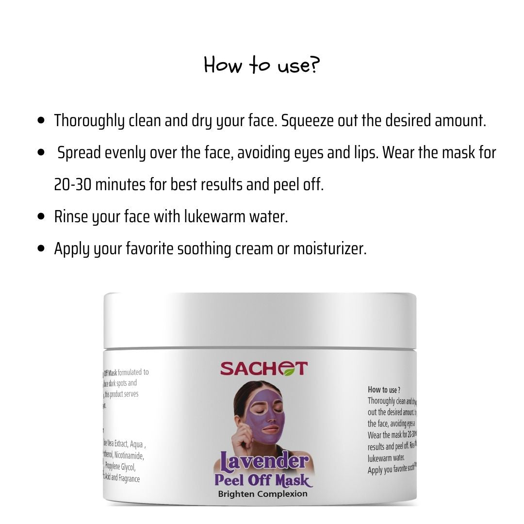 Lavender Peel Off Mask | sachetcare.com