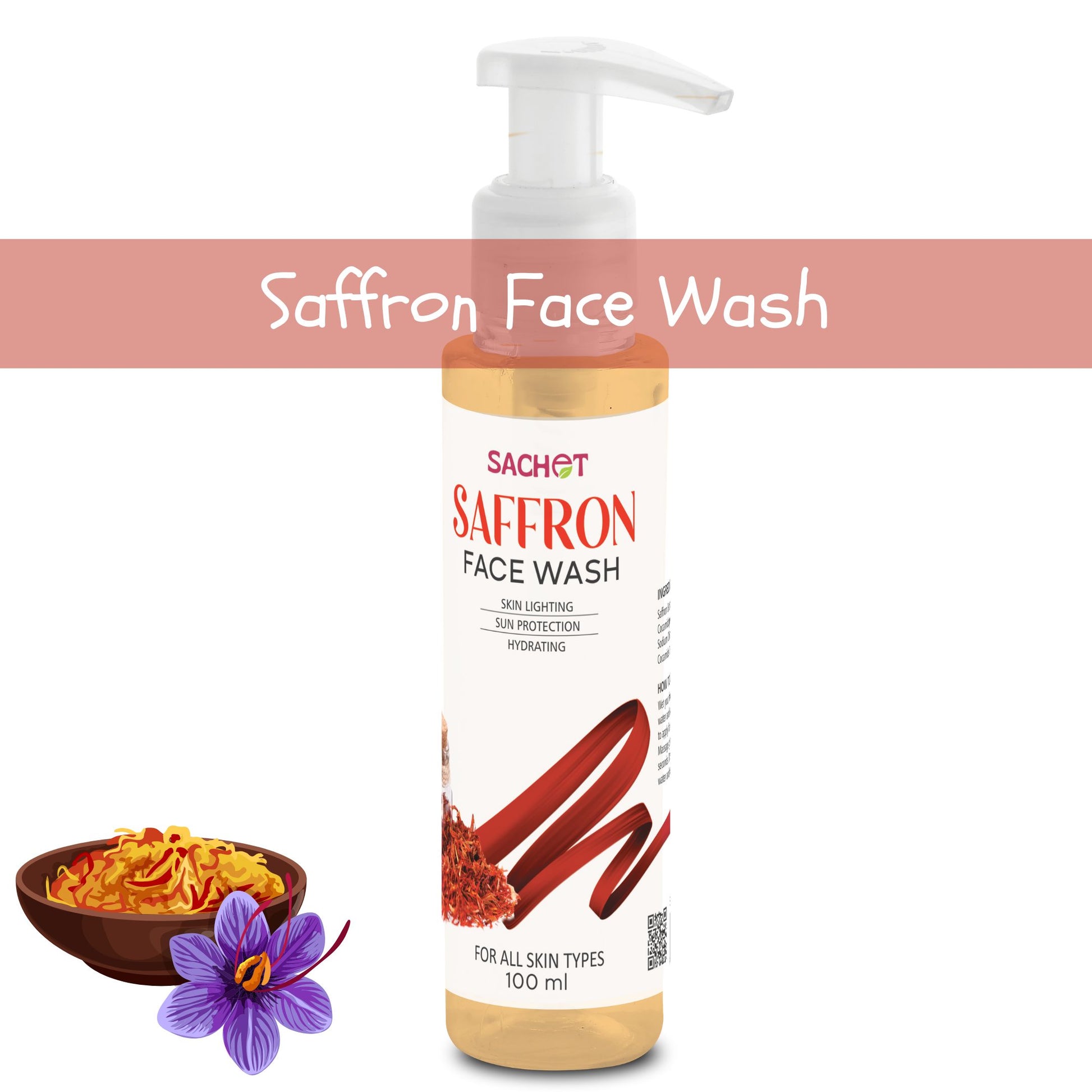 Saffron Glowing Skin Face Wash | sachetcare.com